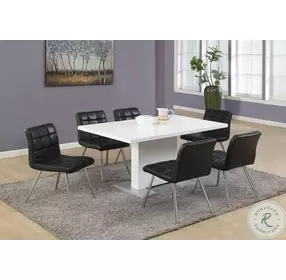1090 White Rectangular Dining Table