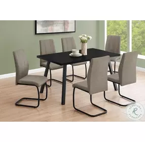1114 Taupe Fabric Dining Chair Set Of 2