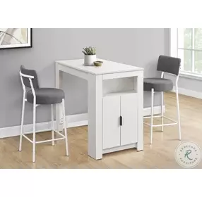 2247 Grey Fabric And White Metal Bar Stool Set Of 2