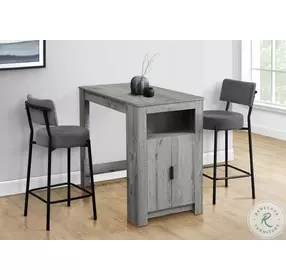 2246 Grey Fabric And Black Metal Bar Stool Set Of 2