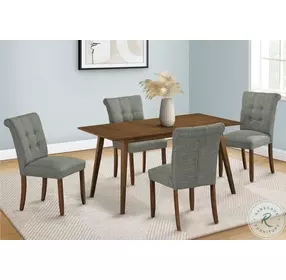 1218 Grey Fabric Upholstered Dining Chair Set Of 2