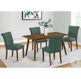 1220 Blue Fabric Upholstered Dining Chair Set Of 2