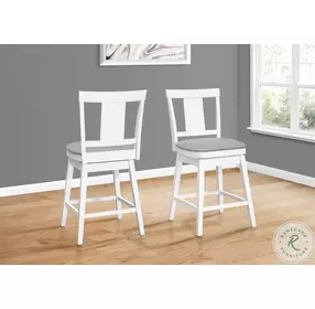 1233 Grey 39" Swivel Counter Height Set Of 2