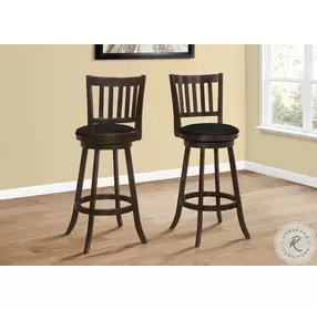 1236 Black 44" Swivel Bar Stool Set Of 2