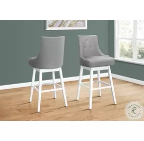 1243 Grey 46" Swivel Bar Stool Set Of 2