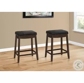 1261 Black 24" Bar Stool Set Of 2