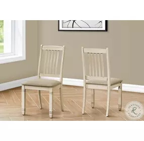 1265 Beige Dining Chair Set of 2