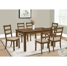 1313 Beige Ladder Back Upholstered Side Chair Set of 2