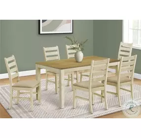 1336 Beige Linen Look Dining Chair Set Of 2