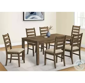 1342 Brown Fabric Dining Chair Set Of 2