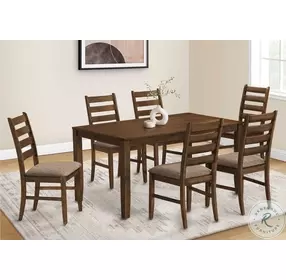 1355 Brown Fabric Dining Chair Set Of 2