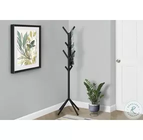 2057 Black 70" Coat Rack