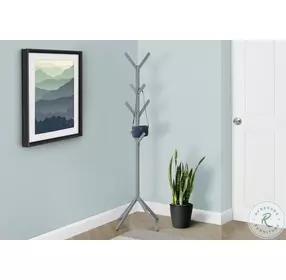 2058 Silver 70" Coat Rack