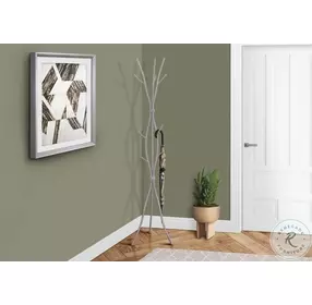 2061 Silver 74" Coat Rack