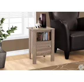 Dark Taupe Storage Accent Table