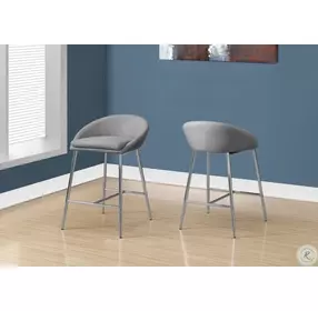 2299 Gray Bar Stool Set Of 2