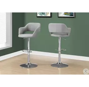 2363 Gray Hydraulic Lift Adjustable Bar Stool