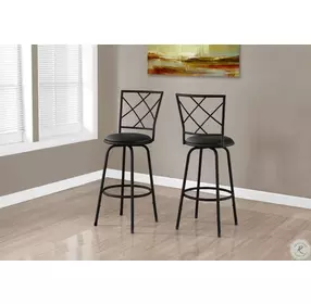 Black Bar Stool Set of 2