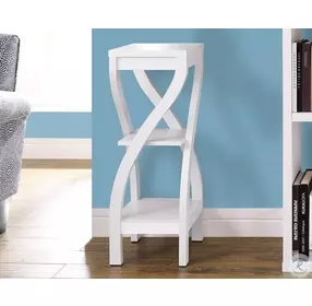 White 32" Plant Stand