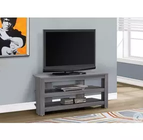 Gray 42" Corner TV Stand