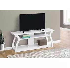 2665 White 60" TV Stand