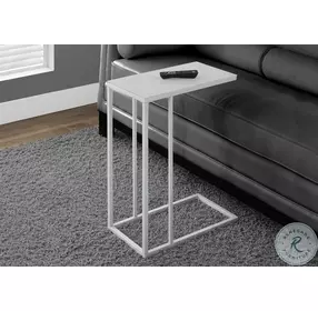3037 White Metal Accent Table 3037