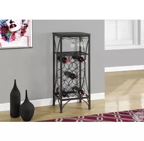 Black Metal 40" Home Bar Cabinet