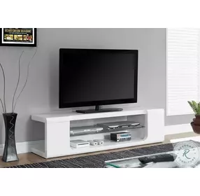 High Glossy White TV Console