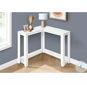 3656 White 36" Corner Sofa Table