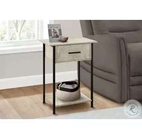 3818 Cream and Black Accent Table