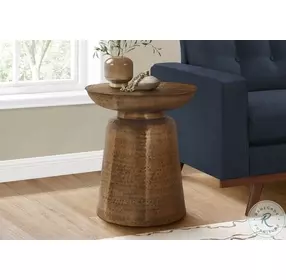 3915 Antique Copper Accent Table