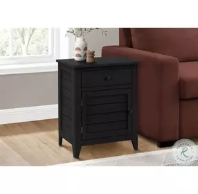 3951 Black 1 Drawer Accent Table