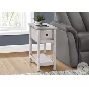 3963 Washed Gray 1 Drawer Accent Table