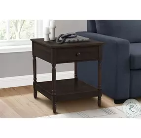 3976 Walnut 1 Drawer Accent Table