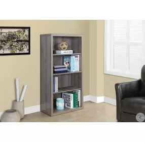 Dark Taupe Reclaimed-Look 48" Bookcase