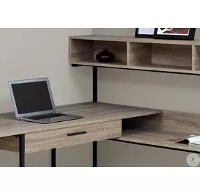 Dark Taupe Corner Computer Desk