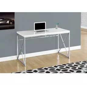 Glossy White 48" Computer Desk