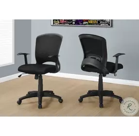Black Mesh Mid-Back Office Chair