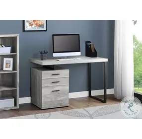 Gray Wood 48" Computer Desk