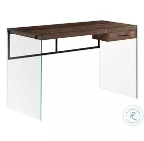 7444 Brown and Black 48" Home Office Set