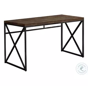 7450 Brown and Black 48" Home Office Set