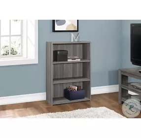 7478 Grey 3 Shelves 36" Bookcase