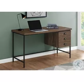 7485 Brown And Black 55" Computer Desk