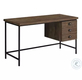 7485 Brown and Black 55" Home Office Set