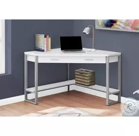7500 White Corner Computer Desk