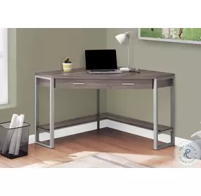 7501 Dark Taupe Corner Computer Desk