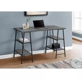 7526 Grey And Black 48" Computer Desk