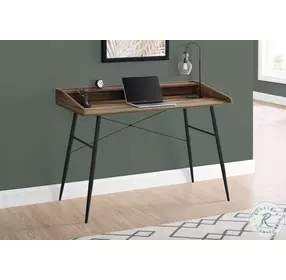 7538 Brown And Black 48" Computer Desk