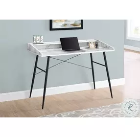 7539 White And Black 48" Computer Desk