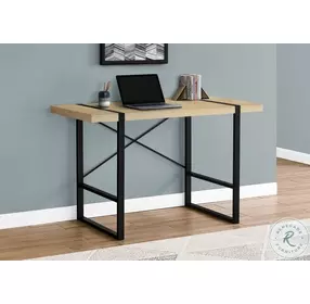 7658 Natural And Black 48" Computer Desk